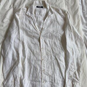 Kuss White Linen Shirt
